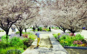 An artist's impression of the completed memorial site