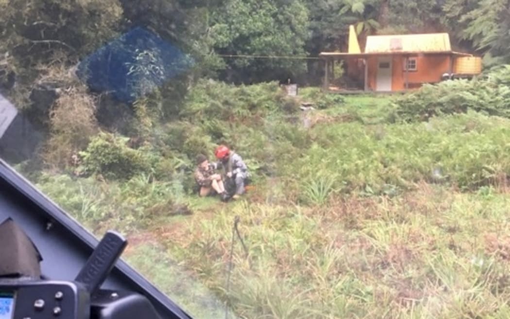 Rescue helicopter staff found the man in a disoriented state.