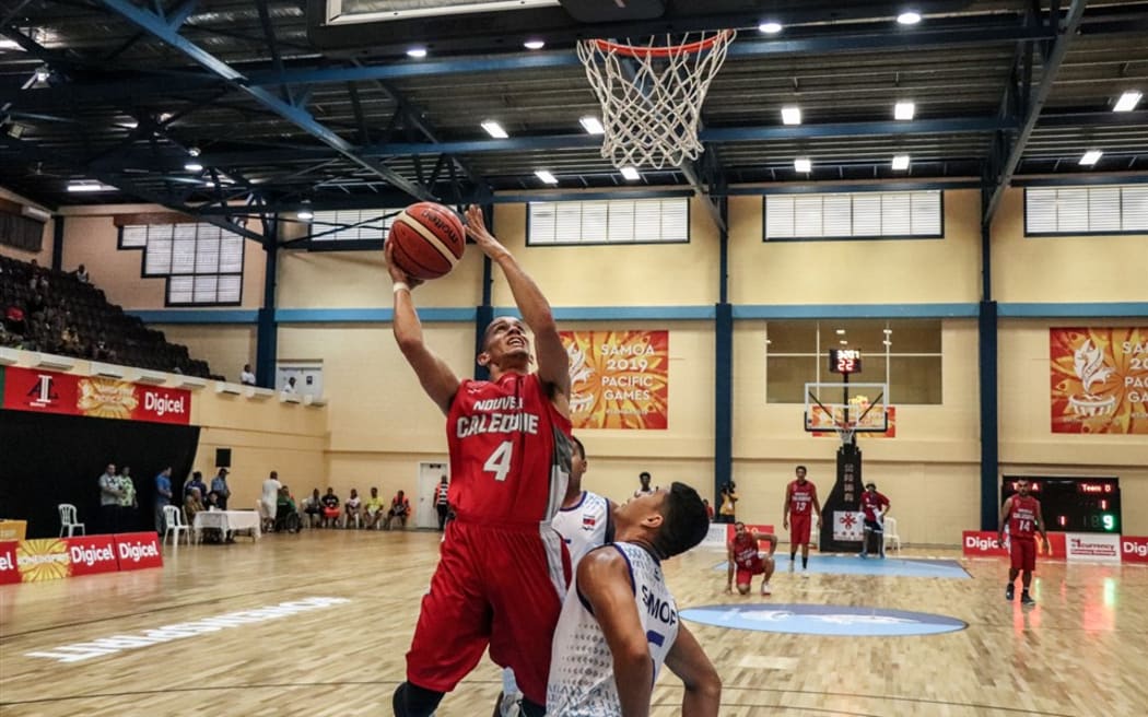 Jo Delaunay-Belleville in action for New Caledonia