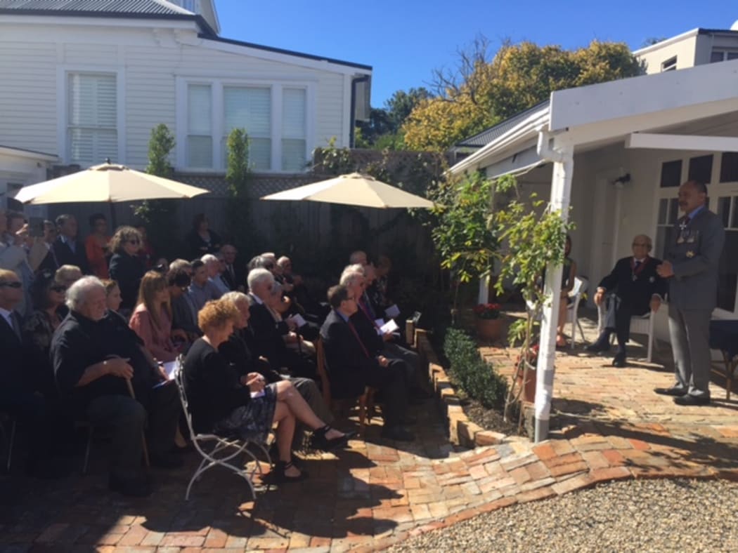 The ceremony took place at his personal residence.