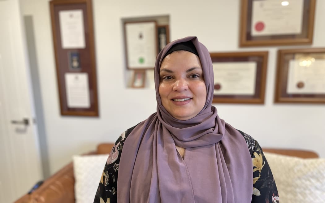 Ambreen Naeem says there are many things in her home that remind her of her husband Naeem and son Talha, who were killed on 15 March 2019. Their degrees and awards hang on the main wall in her living room.