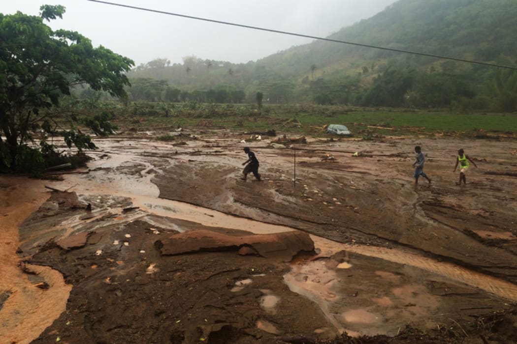 Torrential rain in New Caledonia caused widespread destruction on the main island's east coast.