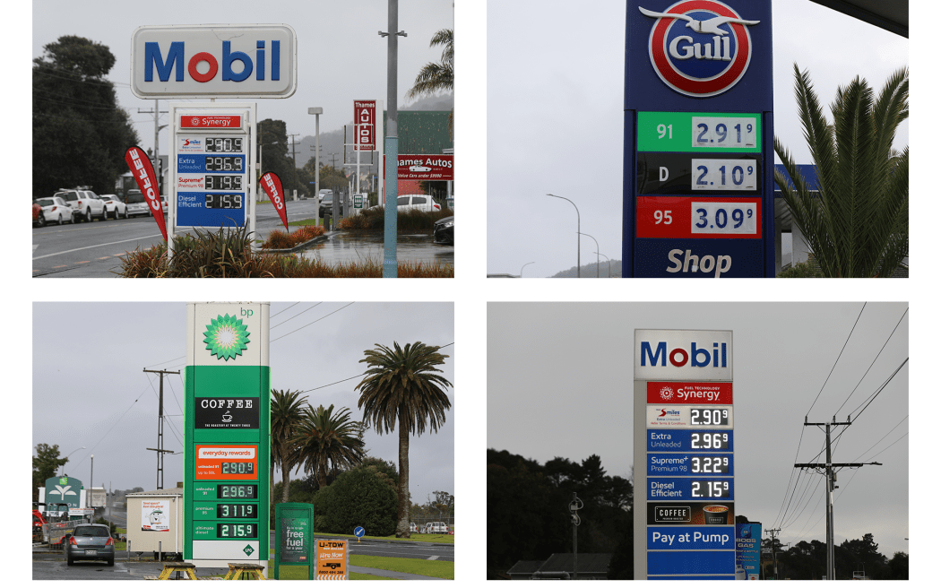 Petrol prices in Thames as of Monday.