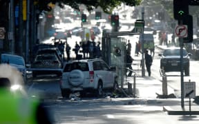 The white SUV was driven into crowds of pedestrians in central Melbourne