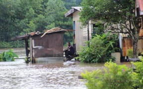 Flooding in Labasa area, Fiji in April 2018