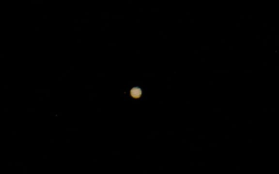 Jupiter planet and its moons rise in L'Aquila, Italy, in opposition to the sun as it makes its closest approach to the Earth since 1963 at a distance of 367 million miles on September 26, 2022.  (Photo by Lorenzo Di Cola/NurPhoto) (Photo by Lorenzo Di Cola / NurPhoto / NurPhoto via AFP)