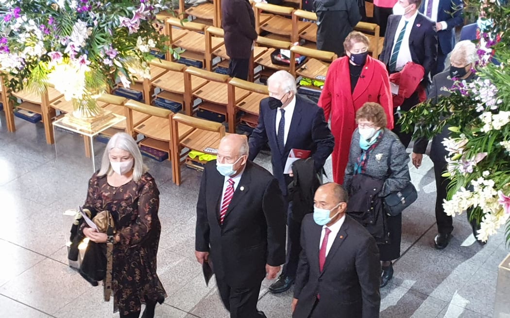 Sir Don McKinnon at Queen's Platinum Jubilee service at St Paul's in Wellington