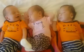 David and Nicky Beard's 'tripling' babies.
