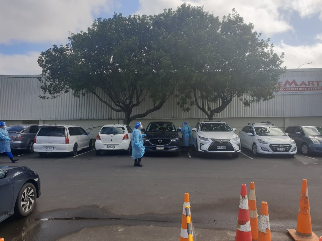 Testing in Northcote looked to be busy as Auckland city moved into level 3.
