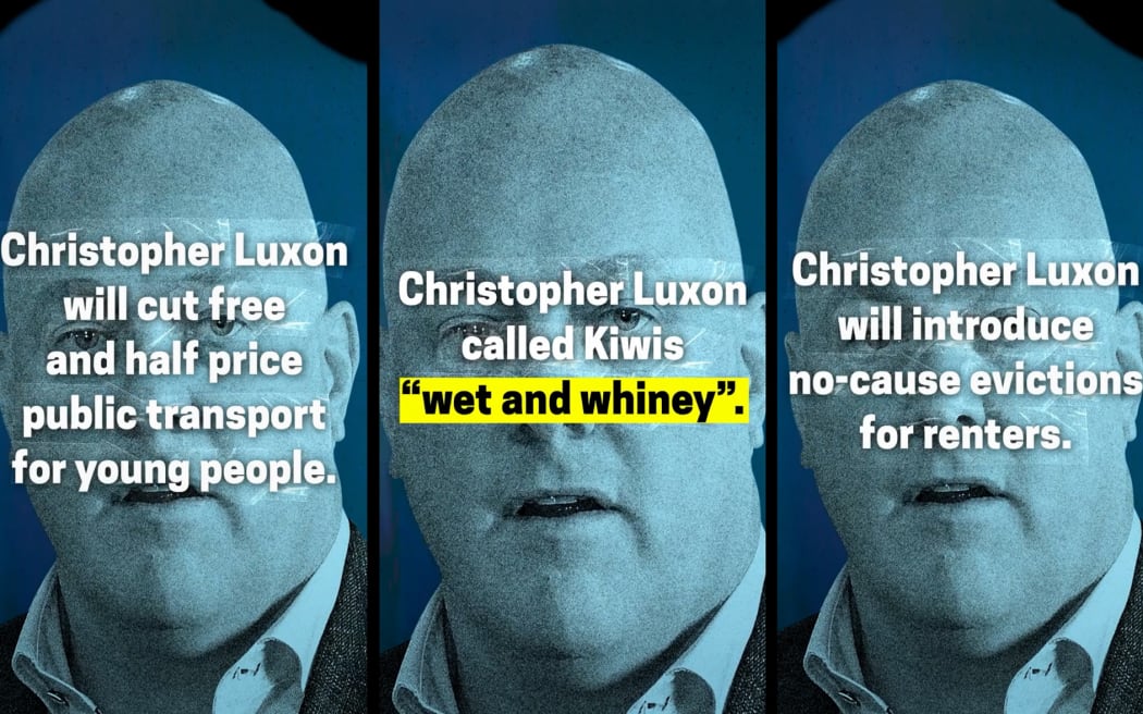 Screenshots from adverts from the New Zealand Labour Party in the lead up to the 2023 election.