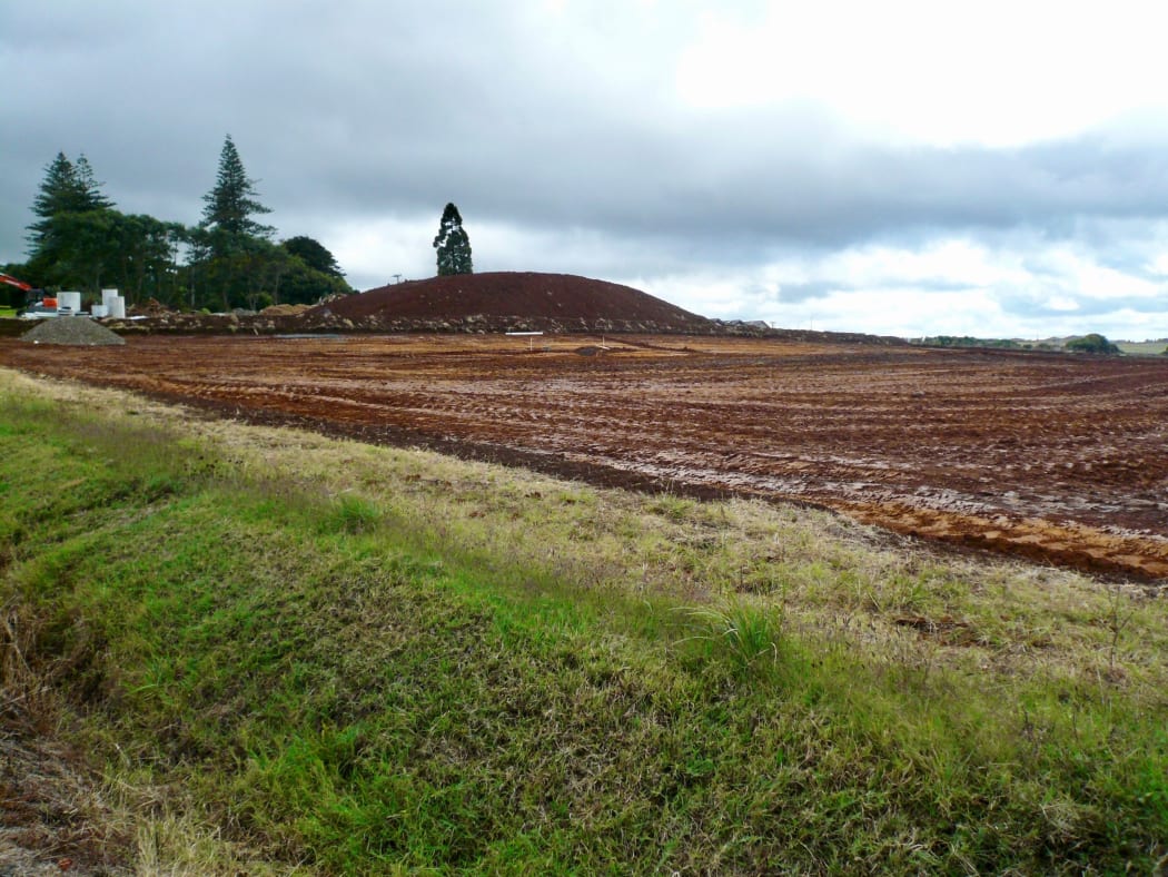Land on Pukekohe Hill used for early potatoes now being readied for development