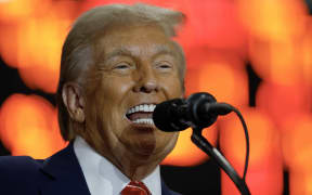 ROCKY MOUNT, NORTH CAROLINA - OCTOBER 30: Republican presidential nominee, former U.S. President Donald Trump speaks to supporters during a campaign event at the Rocky Mount Event Center on October 30, 2024 in Rocky Mount, North Carolina. With less than a week until Election Day, Trump is campaigning for re-election in the battleground states of North Carolina and Wisconsin.   Chip Somodevilla/Getty Images/AFP (Photo by CHIP SOMODEVILLA / GETTY IMAGES NORTH AMERICA / Getty Images via AFP)