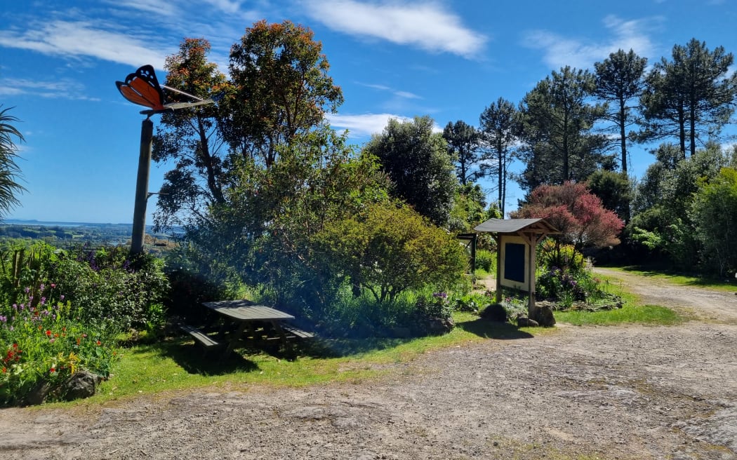 The butterfly garden at Te Puna Quarry Park, Tauranga.
