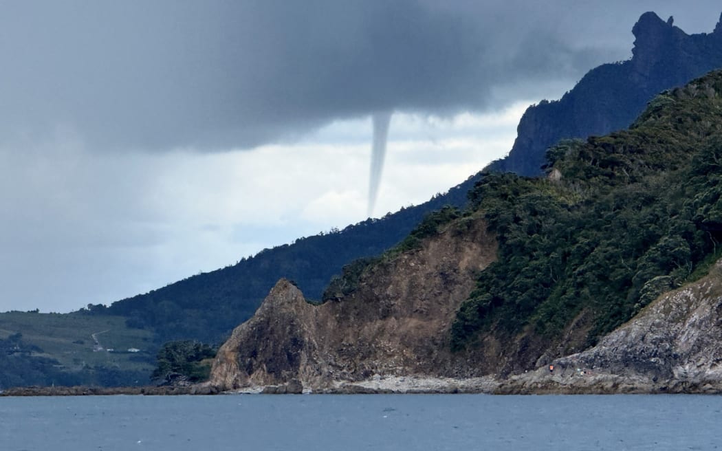 A Northland boatie captured a waterspout in Whangārei Harbour.