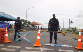 Points in and out of Suva are blocked by police