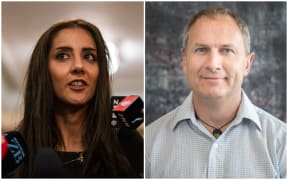 Collage of Green Party MP Golriz Ghahraman and Otago University legal expert Andrew Geddis.