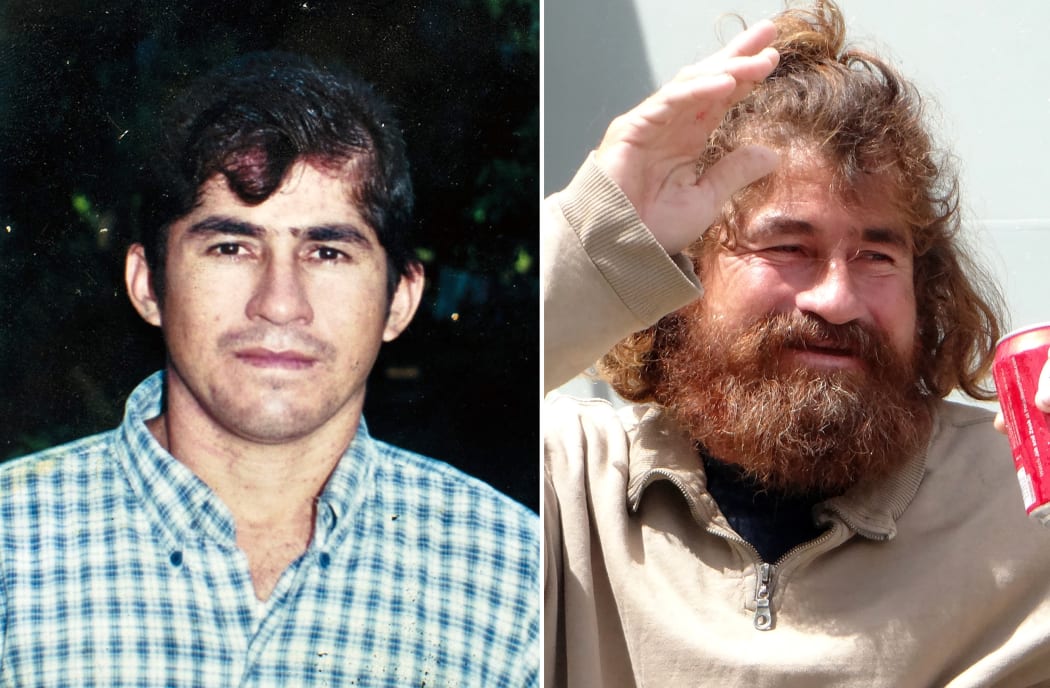 Jose Salvador Alvarenga before he set sail and after he was rescued.