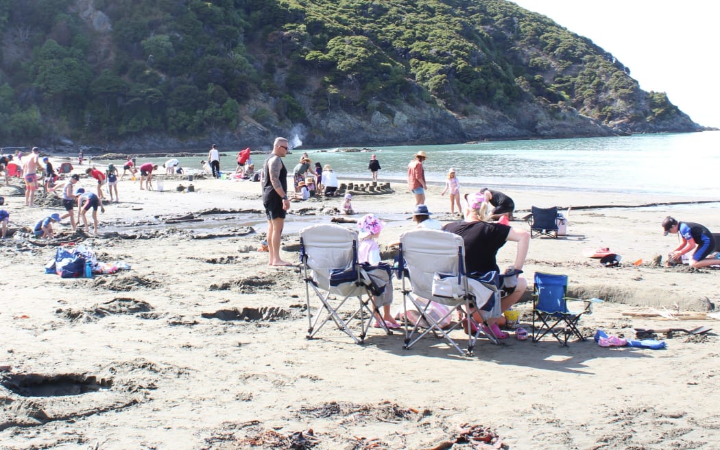 There is no access to the Whites Bay beach as DOC repairs significant flood damage.