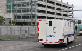 Mt Eden Prison + prison transport van