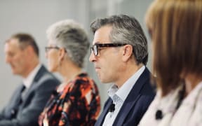 Phil Holden, CNZ Board Chairman, Raelene Castle, HPSNZ CEO, \Michael Heron QC and Dr Sarah Leberman.