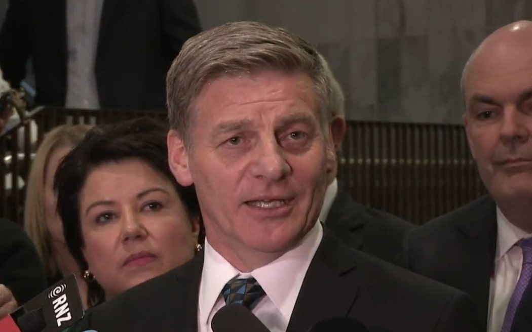 Bill English makes his concession speech.