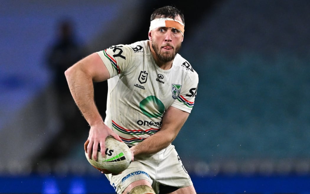 Kurt Capewell of the Warriors. Canterbury Bankstown Bulldogs v NZ Warriors.