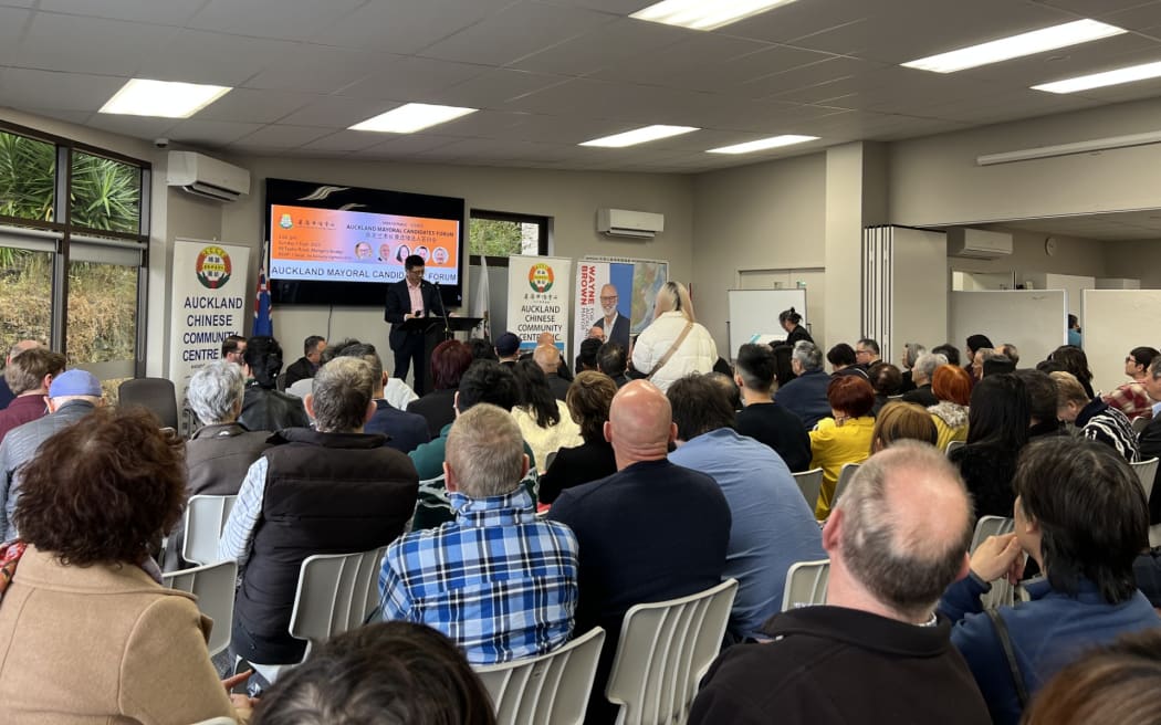 An Auckland mayoral candidates event in South Auckland on 7 Sep 2025.