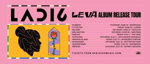 The tour poster for Ladi6's Le Vā Album Release Tour