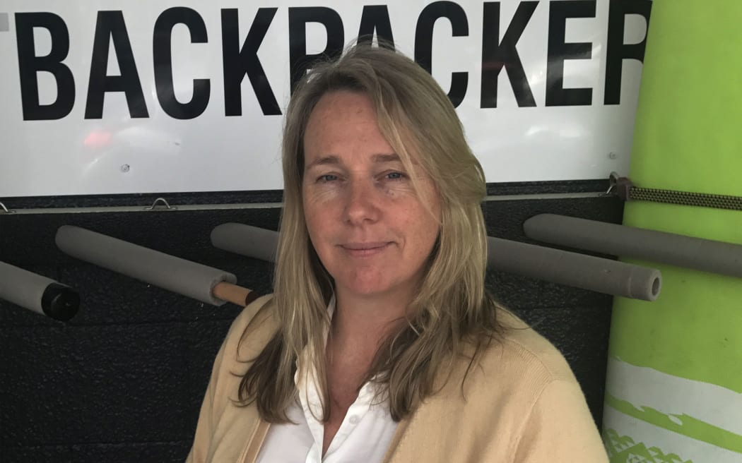 The owner of a Tauranga backpackers, Jo Veale.