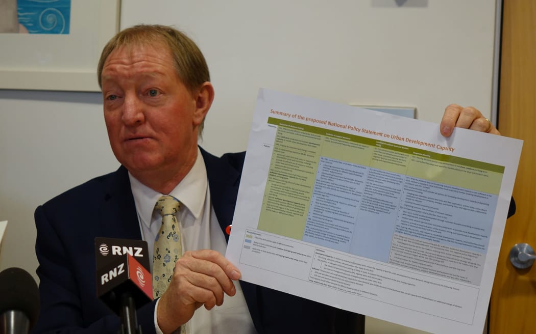 Building and Housing Minister Nick Smith at today's announcement.