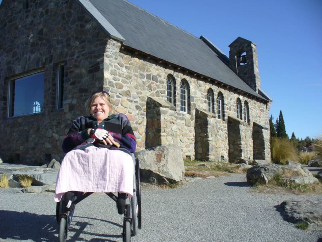 Debbie Ward on holiday at Lake Tekapo.