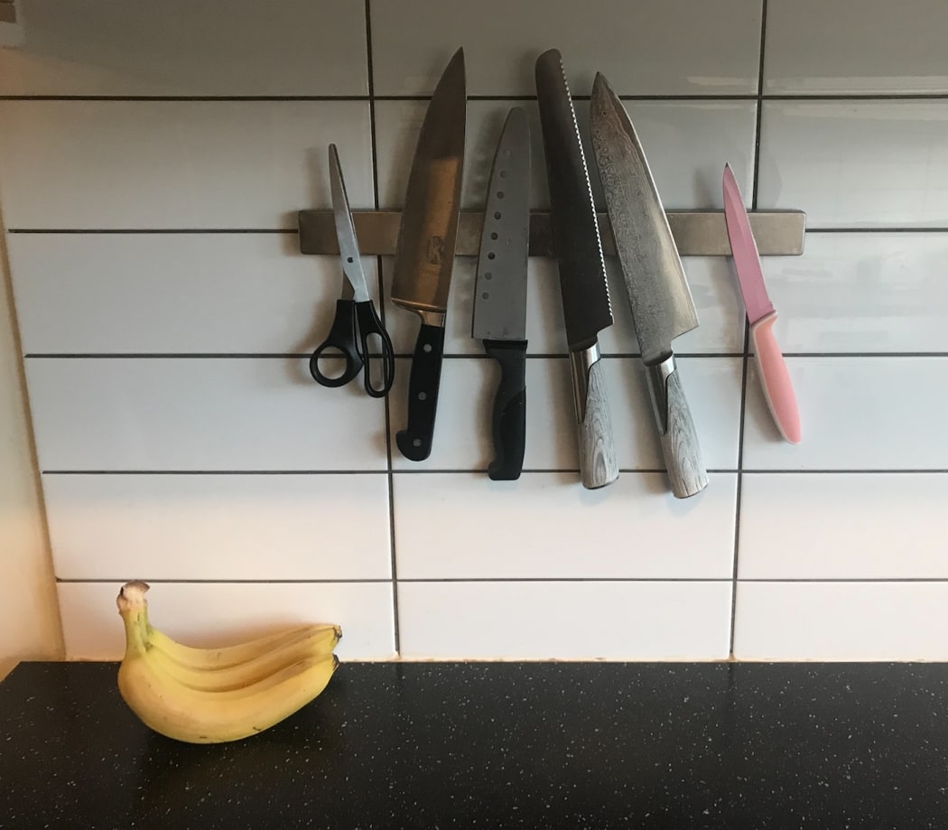 Knives in the prisoners’ kitchen in Hassel Open Prison in Norway.