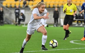 Football Ferns Paige Satchell during match between New Zealand and Japan