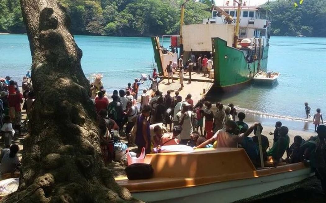 People awaiting to be evacuated