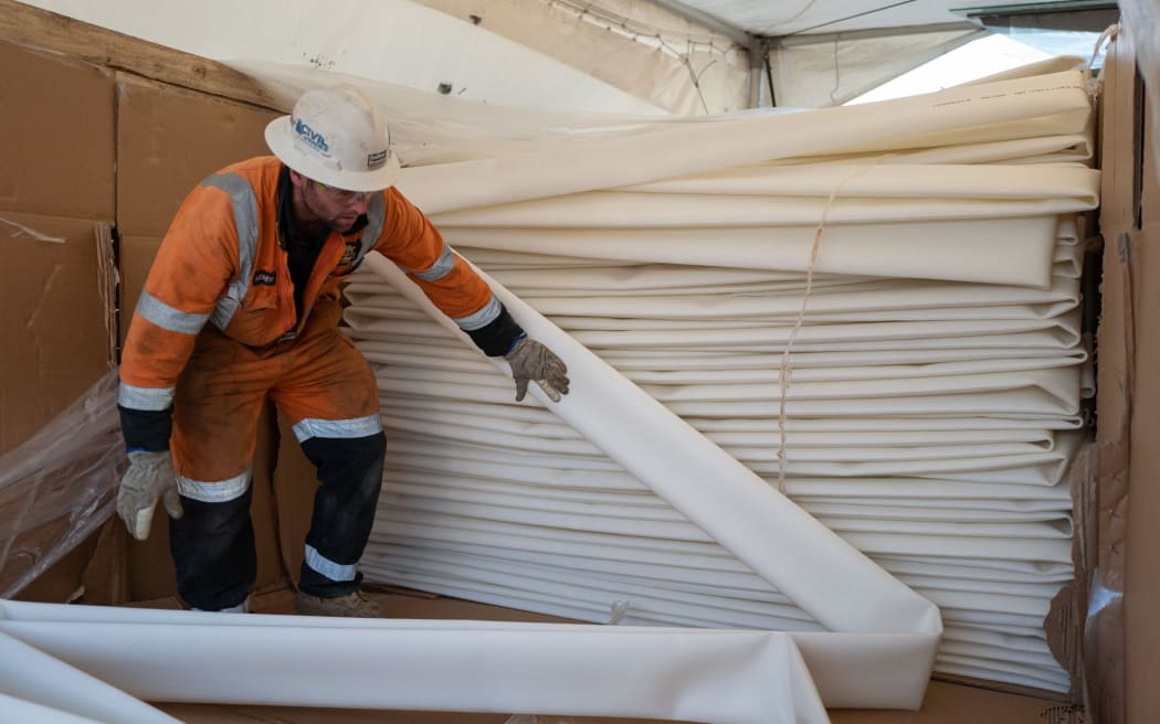 The 1.8km- long liner was manufactured in Germany and shipped here under urgency for the repair during the Covid-19 Level 4 lockdown. A second liner arrived in New Zealand in May
