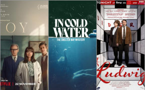 Movie and television posters.