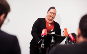 Associate Minister of Justice (Firearms) Nicole McKee speaks to media on 1 March 2024.