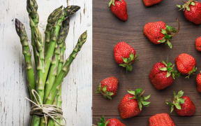 Asparagus and stawberries