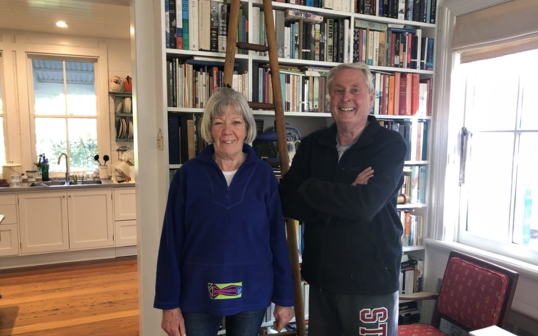 Mary and Peter Biggs who are part of the Featherston Booktown Trust