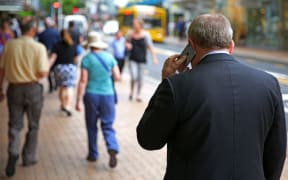 Lambton Quay, Wellington; phone; smart phone