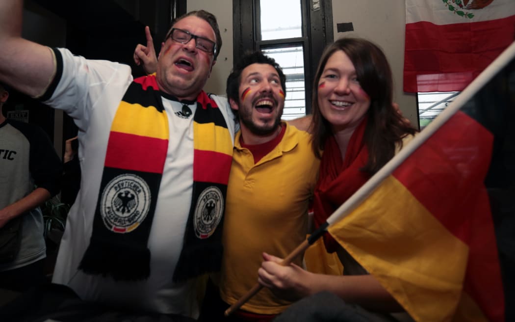 German supporters celebrate World Cup victory.