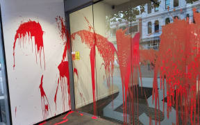 Paint at US Consulate in Auckland - Tāmaki for Palestine has claimed responsibility