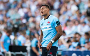 Israel Folau playing for the New South Wales Waratahs in the Super Rugby competition