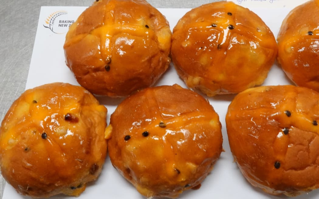 Tropical flavoured hot cross buns