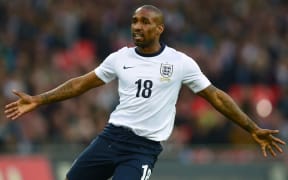 Jermain Defoe playing for England.