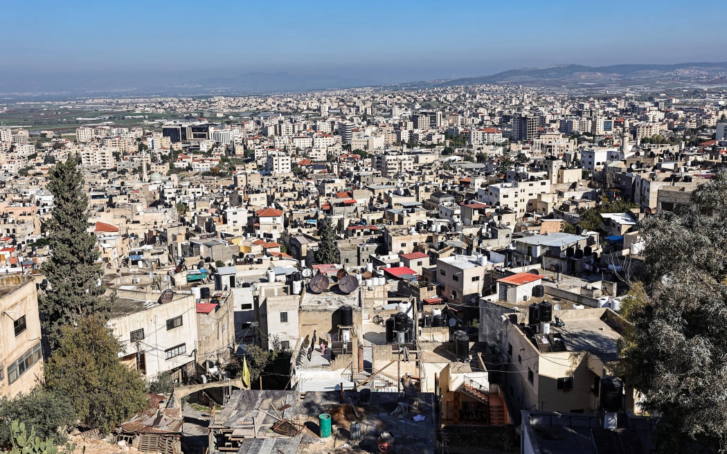 A general view of the city of Jenin and the refugee camp on December 15, 2023, in the city of Jenin in the Israeli occupied West Bank.