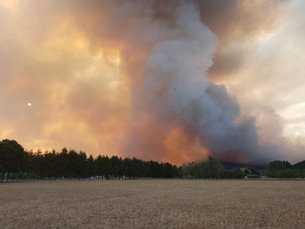 Fiery smoke is also visible from State Highway 6 near Wakefield.