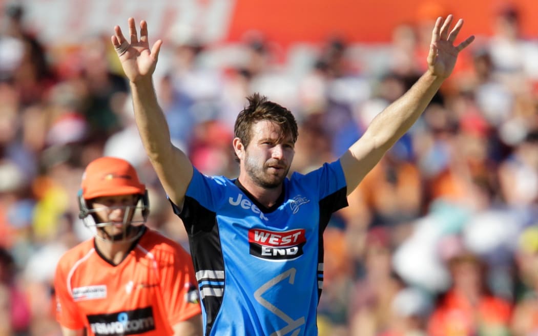 Michael Nesser appeals for a wicket in the Big Bash League.