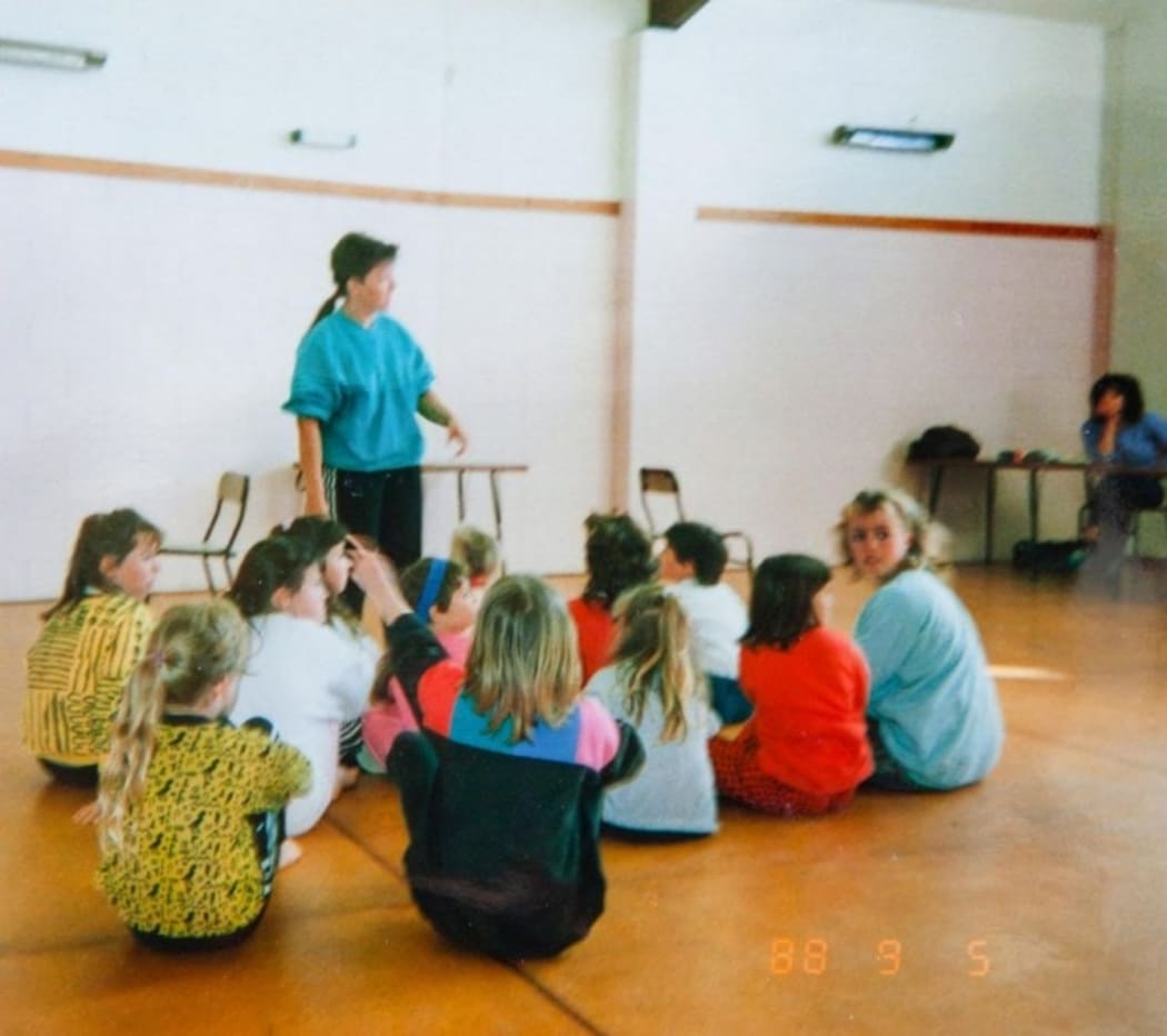 Sue Lytollis teaching self-defence in 1988.
