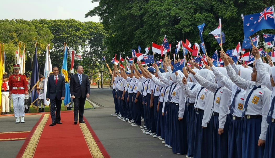 Prime Minister John Key and Indonesian President Joko Widodo.